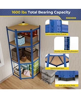 Gouun 4-Tier Corner Shelving Unit Adjustable Garage Storage Utility Rack for Warehouse