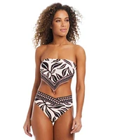 Bar Iii Womens Resort Daze Scarf Bandeau Bikini Top High Waist Bottoms Exclusively At Macys