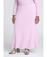 Eloquii Plus Flared Sweater Maxi Skirt