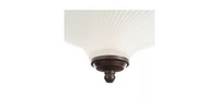 Slickblue Round Flush Mount Ceiling Light with Frosted Glass Shade