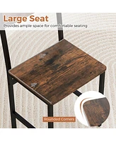 Gymax Set of Dining Chairs w/Metal Legs Slanted Back Wide Seat for Living Room