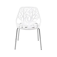 LeisureMod Modern Asbury Dining Chair w/ Chromed Legs