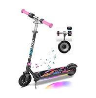 Gyroor H30 Max Electric Scooter for Kids Ages 8-12, 150W Powerful Motor, Bluetooth Music, Dual Brake System, Adjustable Height and Speed, Best Gifts f