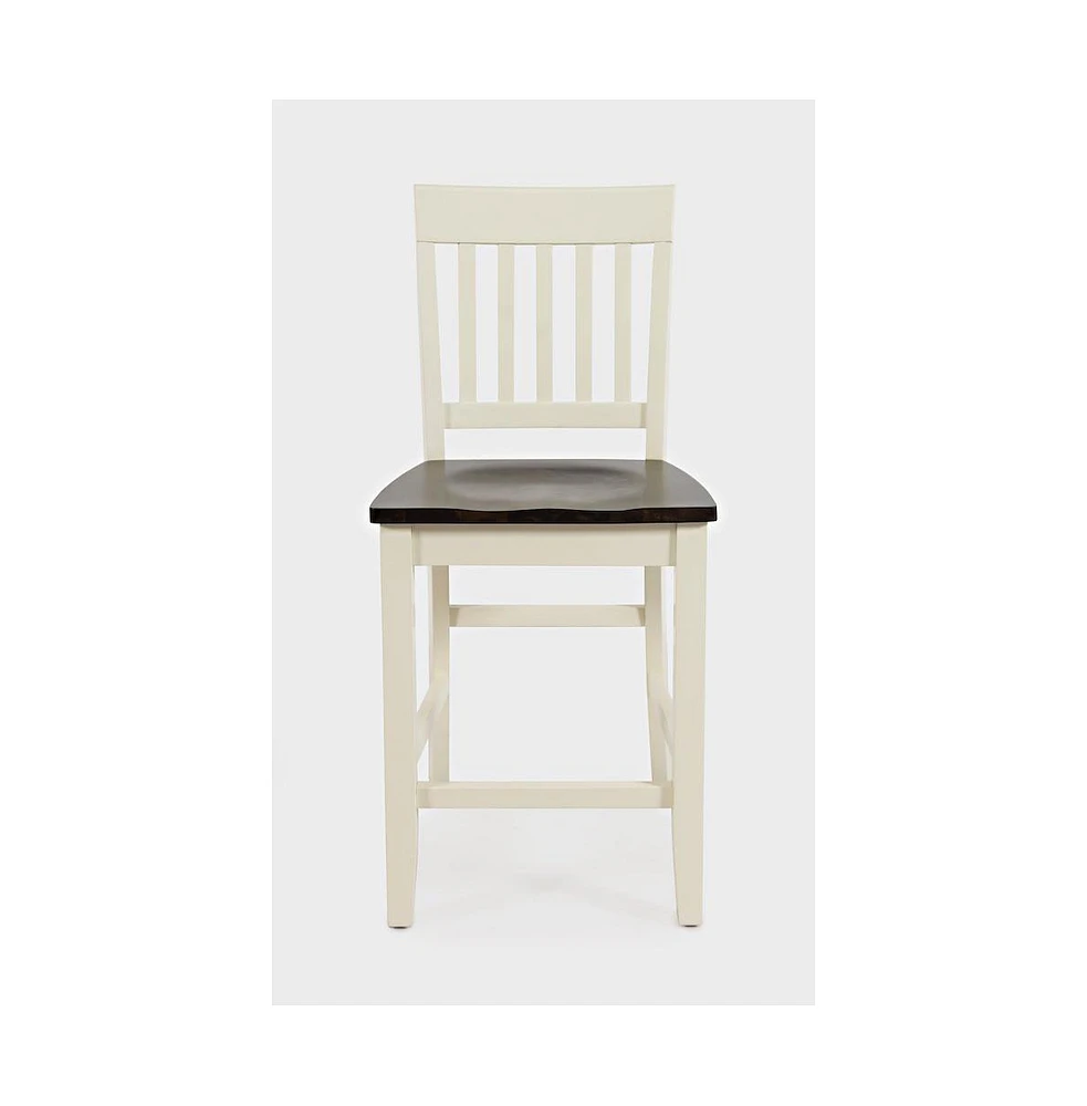 Jofran Decatur Lane Farmhouse Solid Wood Counter Stool (Set of 2