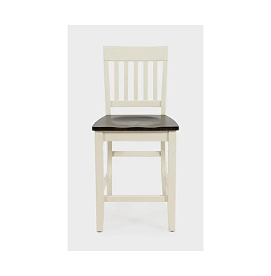 Jofran Decatur Lane Farmhouse Solid Wood Counter Stool (Set of 2
