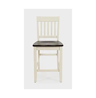 Jofran Decatur Lane Farmhouse Solid Wood Counter Stool (Set of 2