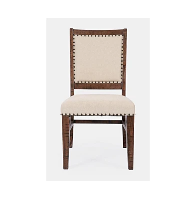 Jofran Fairview Transitional Solid Wood Upholstered Side Chair (Set of 2)