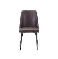 Jofran Maddox Mid-Century Modern Faux Leather Upholstered Dining Chair (Set of 2