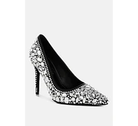 London Rag Iceout Diamante & Rhinestone Embellishments Pumps