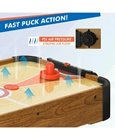 Sugift 24" Mini Tabletop Air Hockey Game for Kids, Compact Air Hockey Table w/Electric Fan, Pushers & Pucks