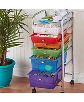 ECR4Kids 6-Drawer Mobile Organizer, Assorted