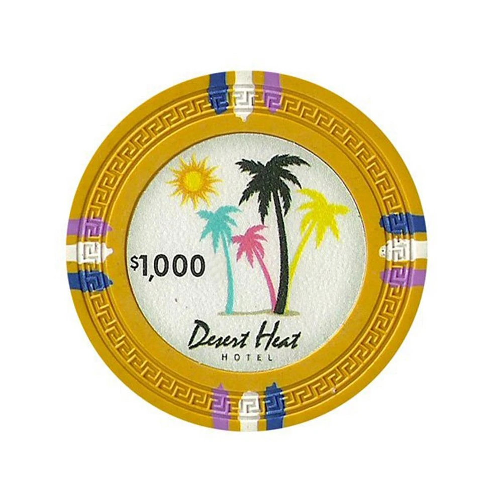 Slickblue Desert Heat Poker Chips 25-Pack - $1000 Denomination Set