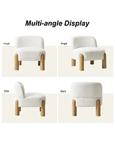Hulala Home Vanessa Modern Armchair with Solid Wood Legs and Adjustable Foot