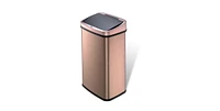 Slickblue 13-Gallon Stainless Steel Kitchen Trash Can with Motion Sensor Lid