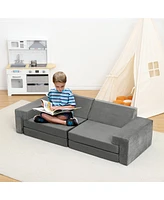 gaomon 8PCS Modular Kids Play Couch, Diy Toddler Couch for Building Magical Forts in Playroom and Bedroom