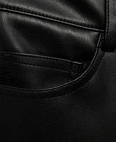 Mango Women's Leather-Effect Straight Trousers