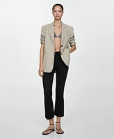 Mango Women's Sienna Flare Crop Jeans