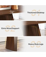 Tribesigns 70.9-Inch All Wood Executive Desk, Large Home Office Computer Desk, Industrial Business Style Solid Study Writing Table, Workstation Furnit