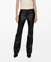 Mango Women's Leather-Effect Skinny Pants