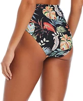 Bar Iii Women's Swept Away High-Leg High-Rise Bikini Bottoms, Exclusively at Macy's