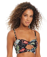 Bar Iii Women's Swept Away Knotted Bandeau Cropkini Top, Exclusively at Macy's