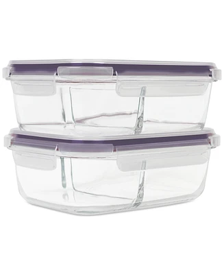 Sedona 2 Pack 2-Compartment Glass Storage Set