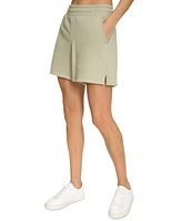 Calvin Klein Women's Fleece Smocked Waistband Midi Shorts