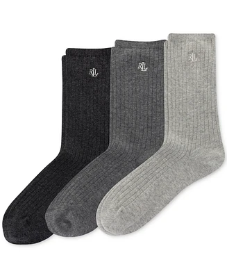 Lauren Ralph Women's 3-Pk. Classic Rib Trouser Socks