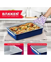 Bakken 8-Piece Stackable Bakeware Set - Ceramic Non-Stick Coating, Baking Sheets, Assorted Baking Pans, Ptfe, Pfoa & Pfos Free