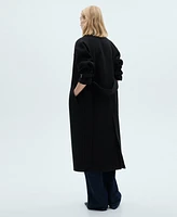 Mango Women's Maxi Lapel Manteco Wool Coat