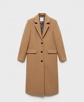 Mango Women's Slim Fit Wool Coat