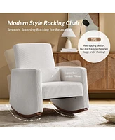 Hulala Home Tom Modern Rocking Chair with Solid Wood