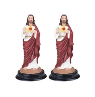 Fc Design "2-pc Set" 5"H Sacred Heart of Jesus Statue Holy Figurine Statue Ornament Home Room Office Decor and Perfect Ideas for Housewarming, Holiday