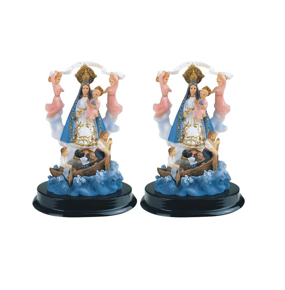 Fc Design 2-pc Set" 5"H Our Lady of Charity Statue Our Lady of El Cobre Holy Figurine Statue Ornament Home Room Office Decor and Perfect Ideas for Hou