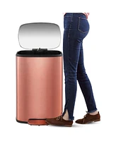 Slickblue Set of 2 - Step-on Trash Can - 13-Gallon and 1.3-Gallon