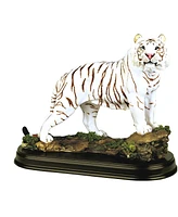 Fc Design "2-pc Set" 6"H White Tiger Standing on Rock Figurine Statue Ornament Home Room Office Decor and Perfect Ideas for Housewarming, Holidays and