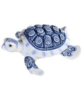 Fc Design "2-pc Set" 4.25"W Blue and White Sea Turtle Figurine Statue Ornament Home Room Office Decor and Perfect Ideas for Housewarming, Holidays and