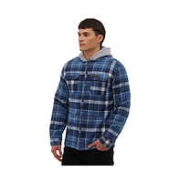 Bench Dna Men's Trisso Hooded Flannel Check Shirt