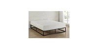 Slickblue Low Profile Modern Metal Wood Slat Platform Bed Frame