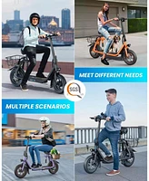 Urbanmax C1/C1 Pro Electric Scooter with Seat, 450W Powerful Motor up to 20/25 Miles Range, Foldable Electric Scooter for Adults Max Speed 15.5/18.6 M