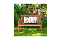 Slickblue FarmHome Slatted 2 Seater Garden Eucalyptus Bench