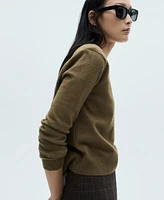 Mango Women's Round Neck Knitted Sweater