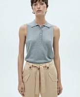 Mango Women's Button Loops and Bow Trousers