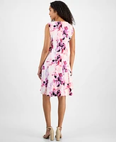 Kasper Women's Floral-Print Multi-Seam Fit & Flare Dress, Regular and Petite Sizes