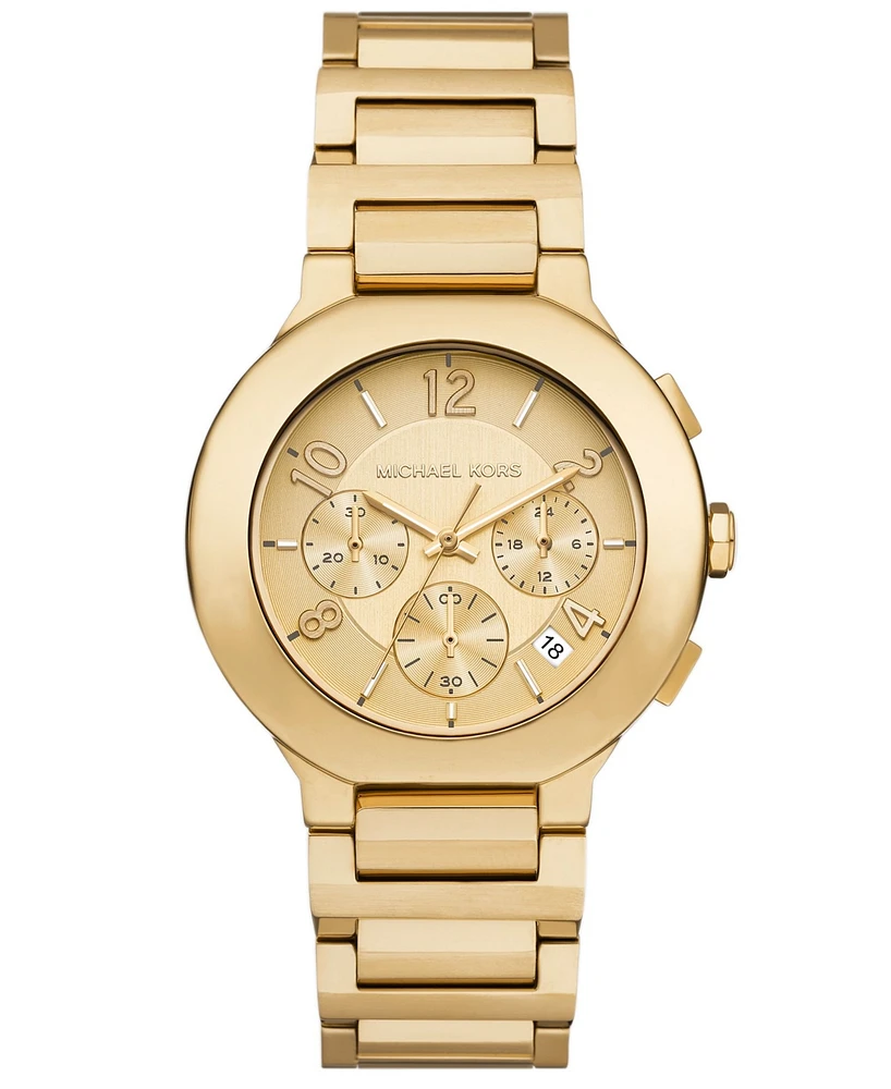 Michael Kors Women's Gramercy Chronograph Gold-Tone Stainless Steel Watch, 40mm