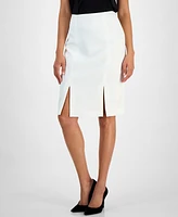 Kasper Women's Stretch Crepe Paneled Pencil Skirt