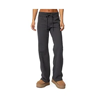 Edikted Women's Chandler Waffle Sweatpants