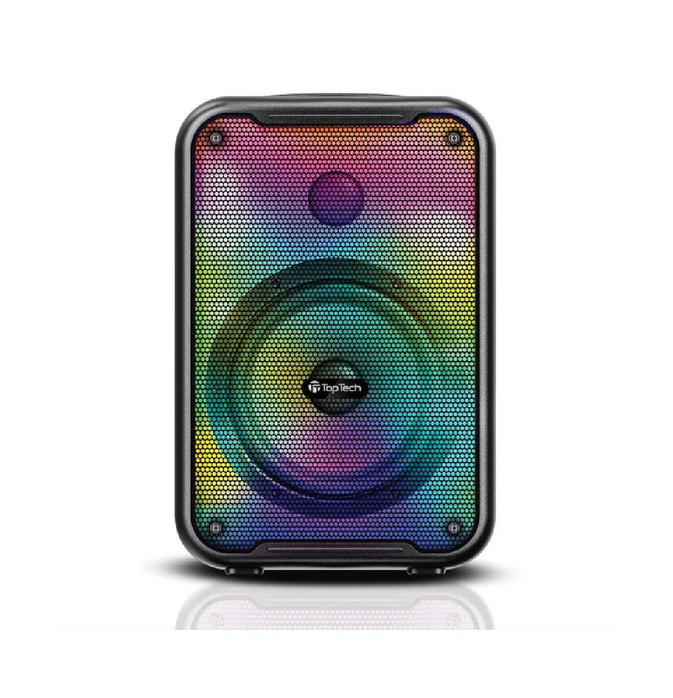 Toptech Blade-8 Bluetooth Speaker, 8" Woofer, Disco Lights