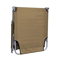 vidaXL Foldable Sunlounger with Adjustable Backrest Taupe