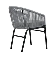vidaXL Patio Chairs 2 pcs Anthracite Pe Rattan